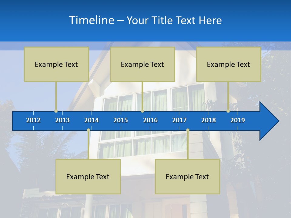 A House With A Blue Sky In The Background PowerPoint Template