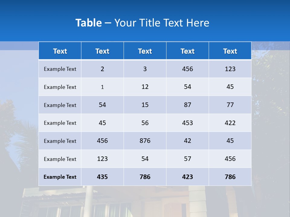 A House With A Blue Sky In The Background PowerPoint Template