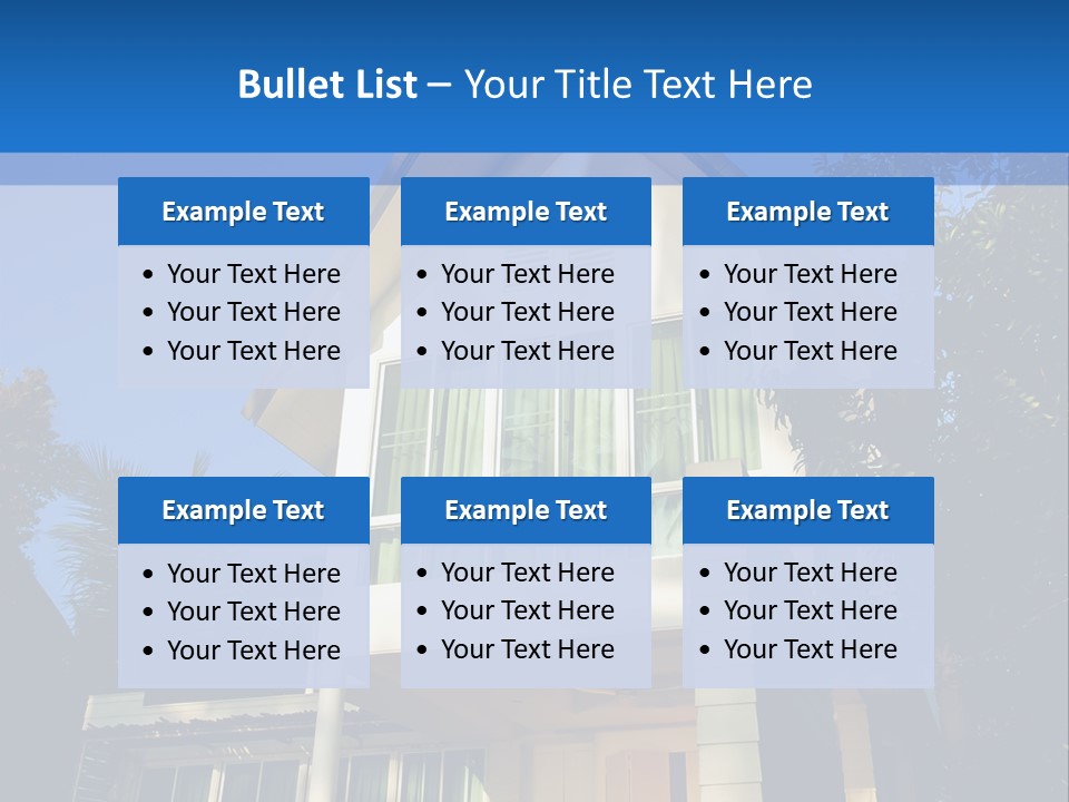 A House With A Blue Sky In The Background PowerPoint Template