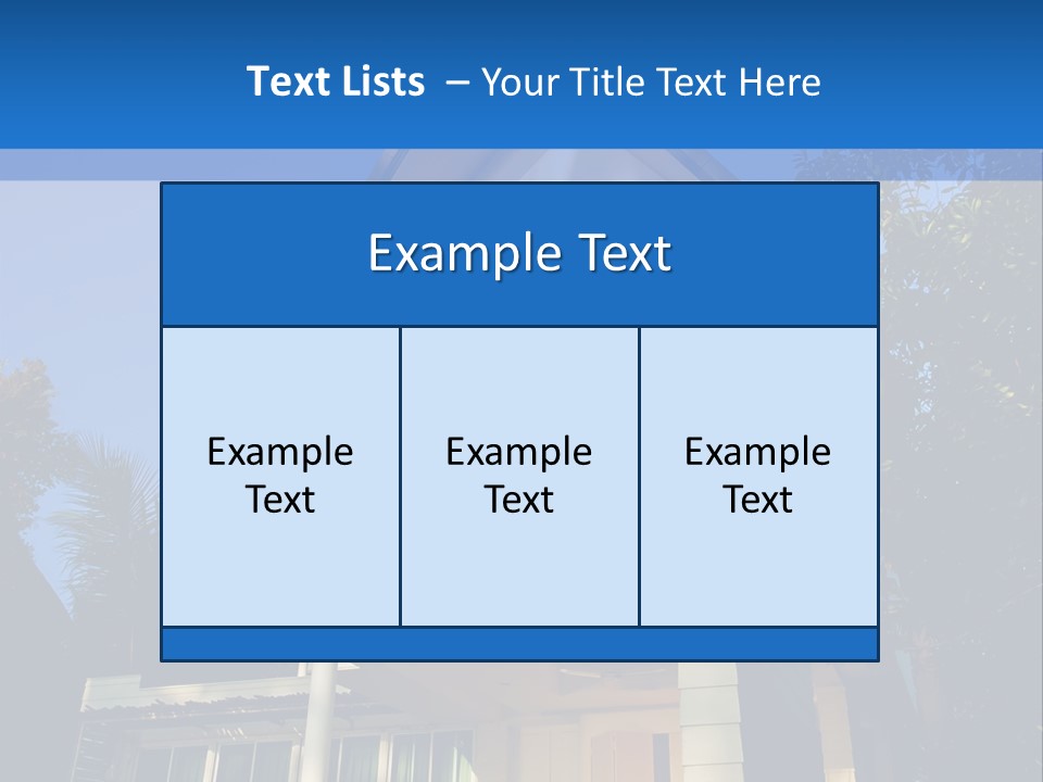 A House With A Blue Sky In The Background PowerPoint Template