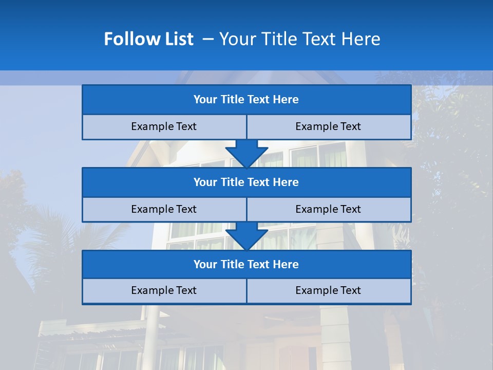 A House With A Blue Sky In The Background PowerPoint Template
