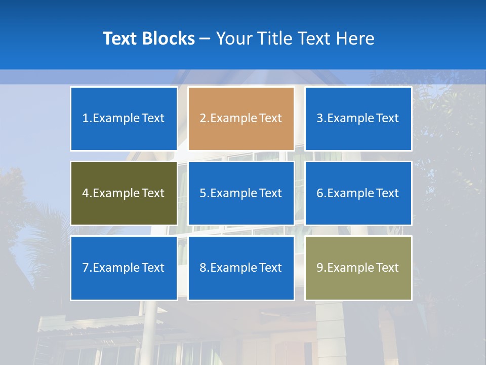 A House With A Blue Sky In The Background PowerPoint Template