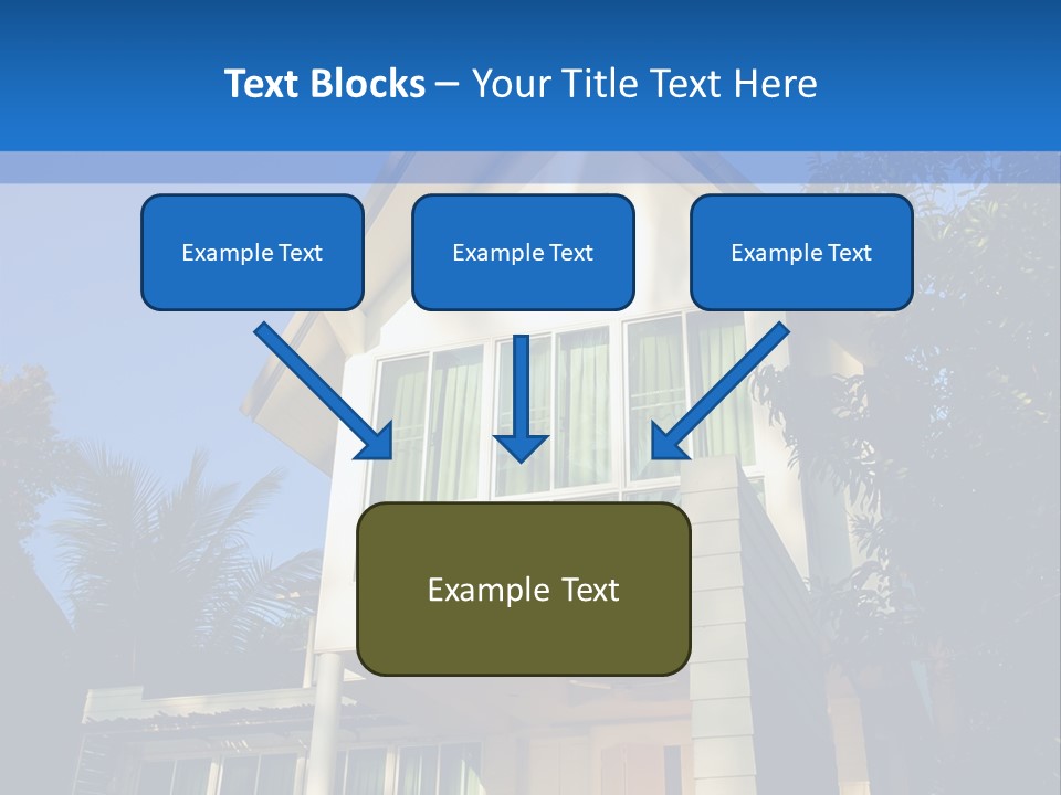 A House With A Blue Sky In The Background PowerPoint Template