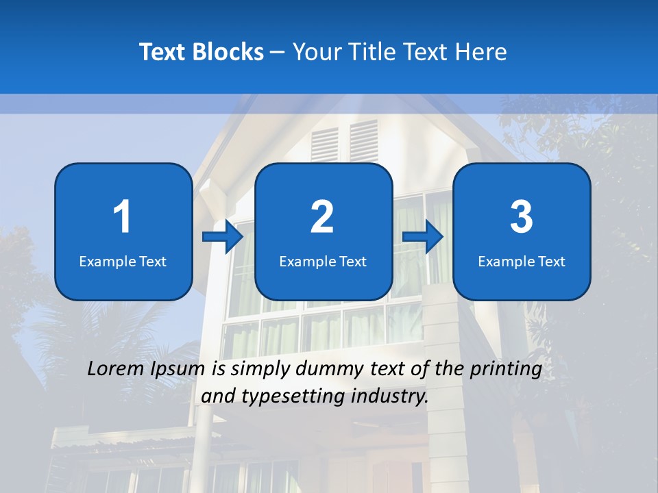 A House With A Blue Sky In The Background PowerPoint Template