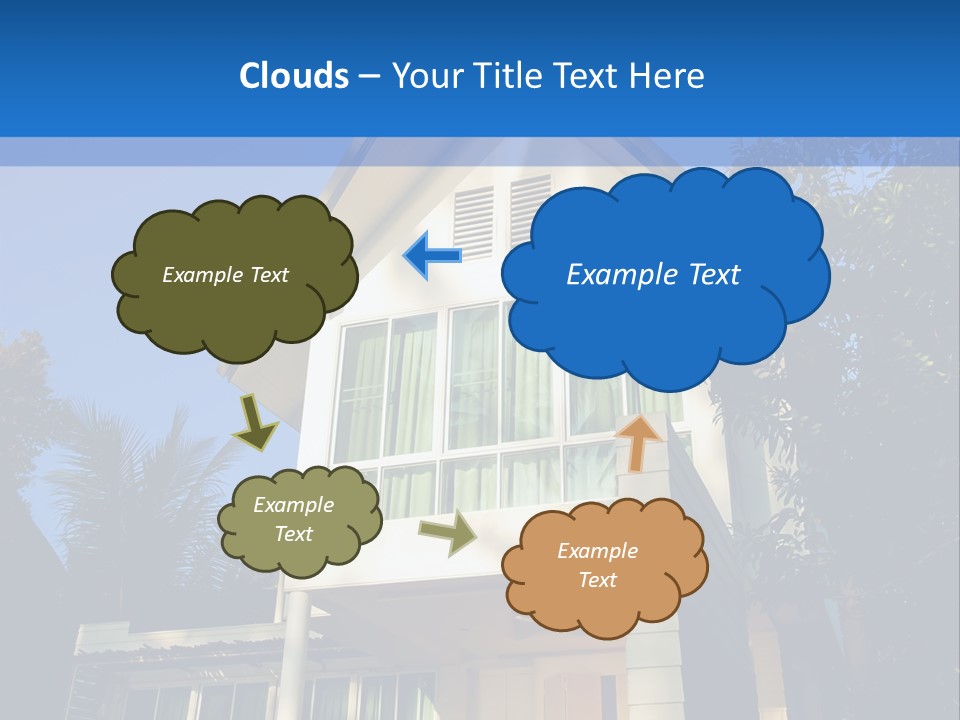 A House With A Blue Sky In The Background PowerPoint Template