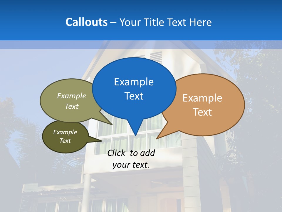 A House With A Blue Sky In The Background PowerPoint Template