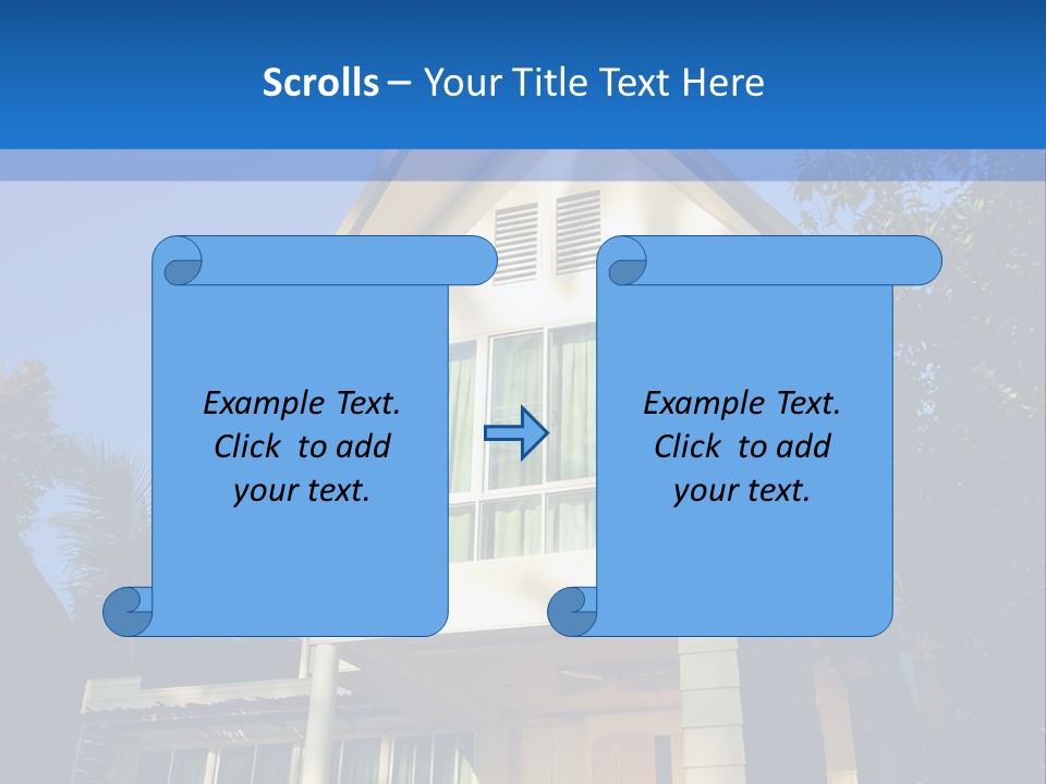 A House With A Blue Sky In The Background PowerPoint Template
