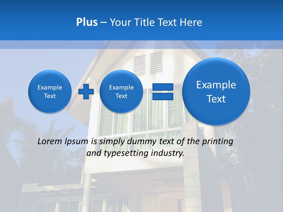 A House With A Blue Sky In The Background PowerPoint Template