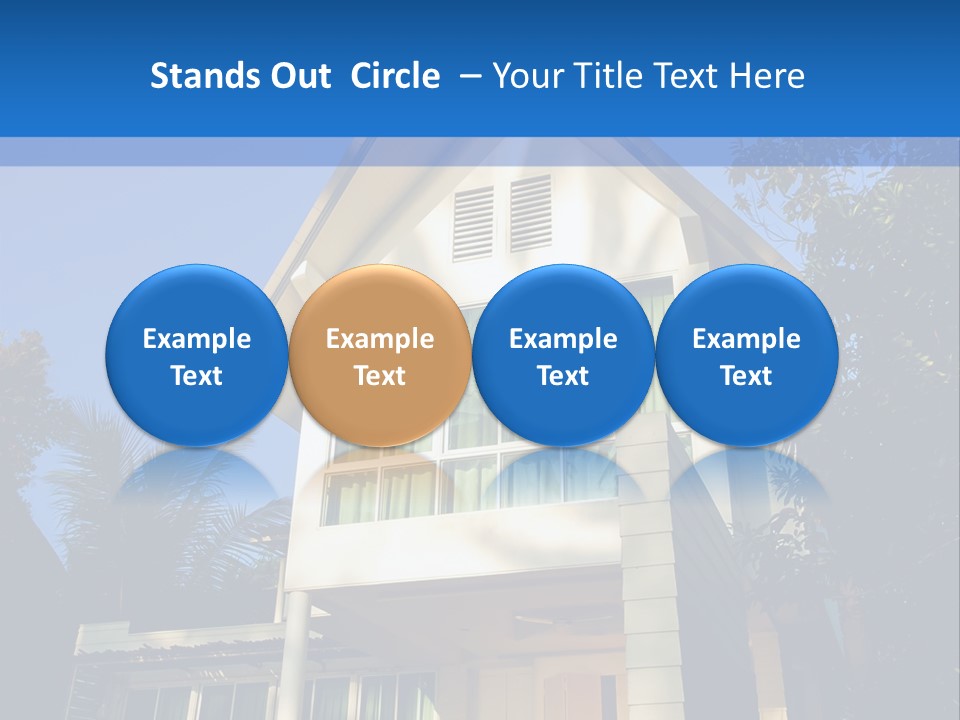 A House With A Blue Sky In The Background PowerPoint Template