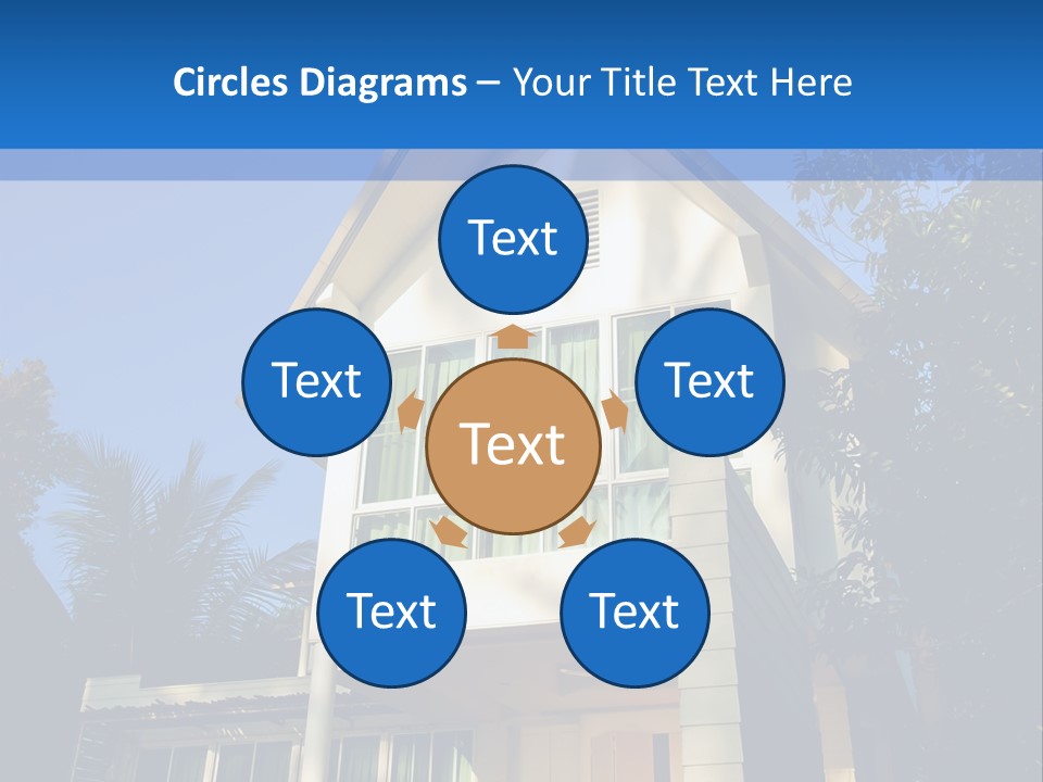 A House With A Blue Sky In The Background PowerPoint Template