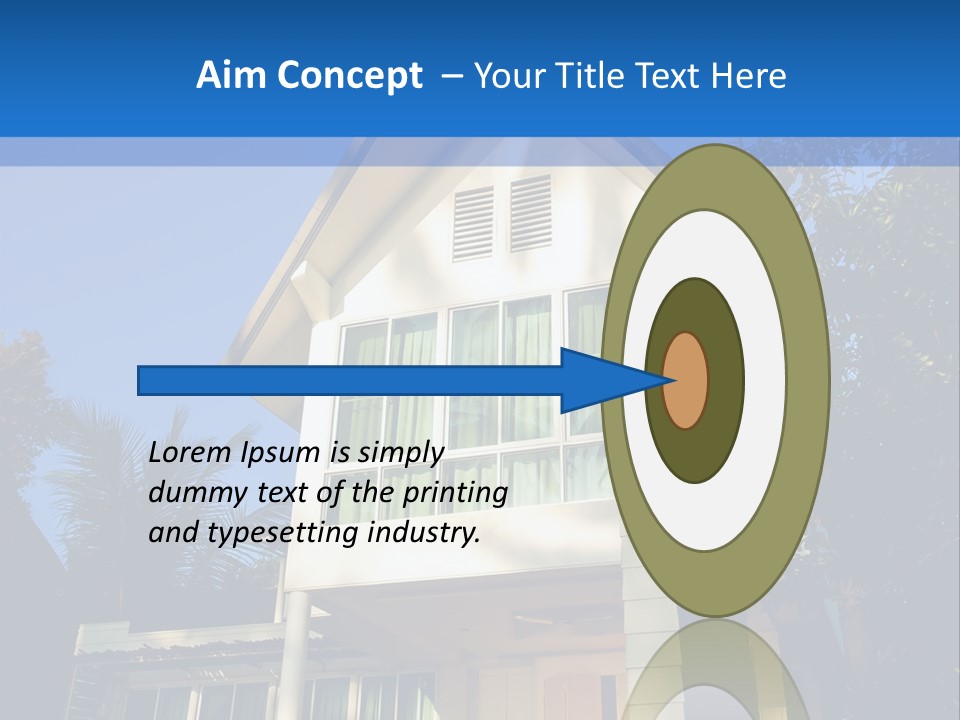 A House With A Blue Sky In The Background PowerPoint Template