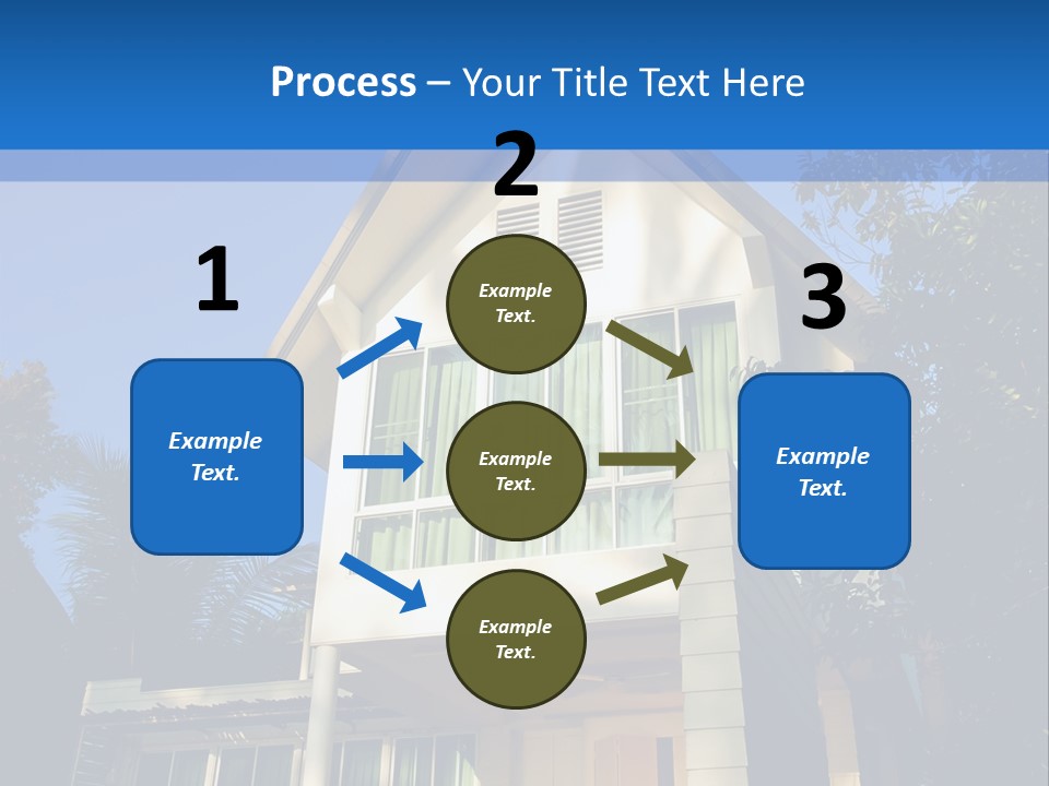 A House With A Blue Sky In The Background PowerPoint Template