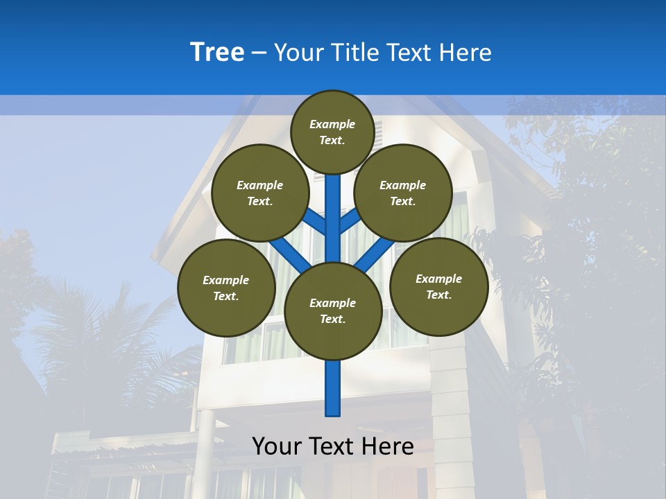 A House With A Blue Sky In The Background PowerPoint Template