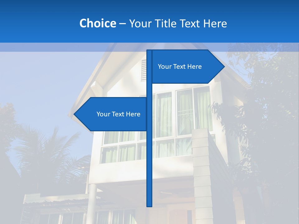 A House With A Blue Sky In The Background PowerPoint Template