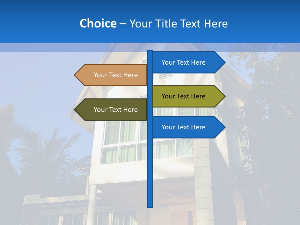 A House With A Blue Sky In The Background PowerPoint Template