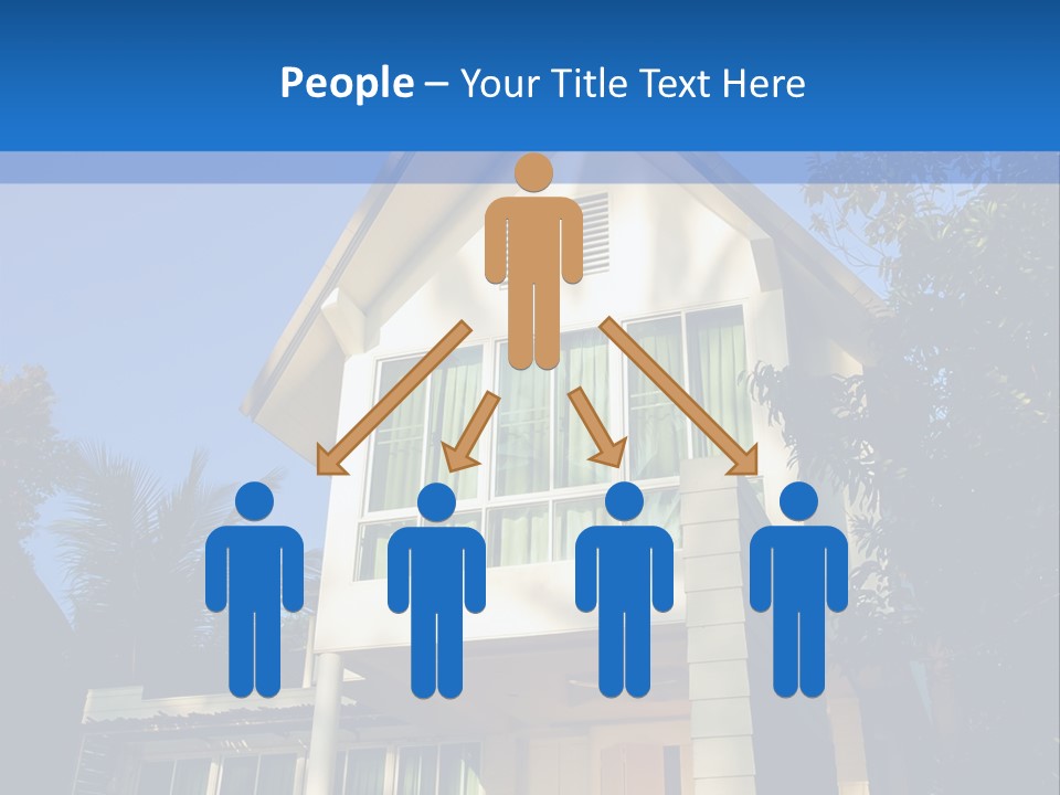 A House With A Blue Sky In The Background PowerPoint Template