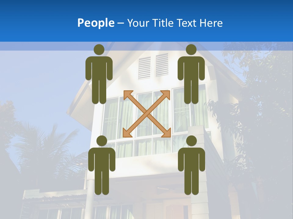 A House With A Blue Sky In The Background PowerPoint Template