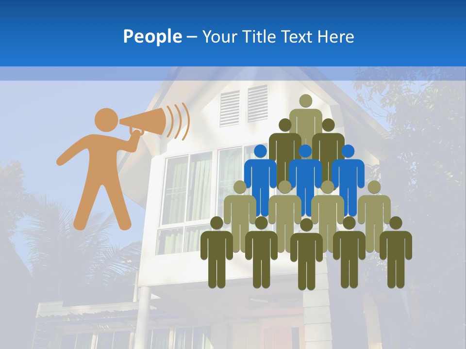 A House With A Blue Sky In The Background PowerPoint Template