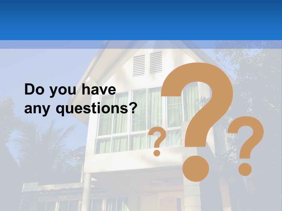 A House With A Blue Sky In The Background PowerPoint Template