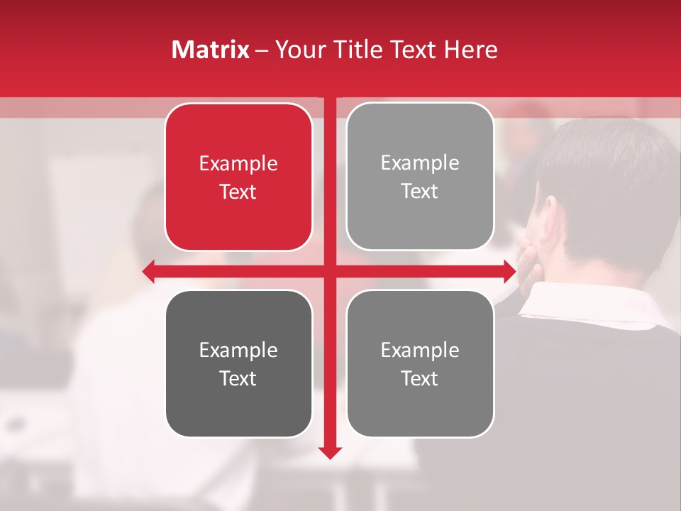 A Group Of People In A Conference Room PowerPoint Template