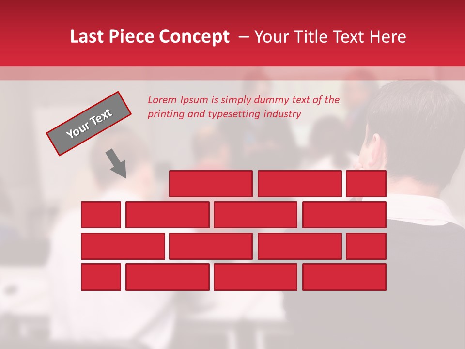 A Group Of People In A Conference Room PowerPoint Template