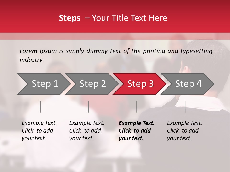 A Group Of People In A Conference Room PowerPoint Template