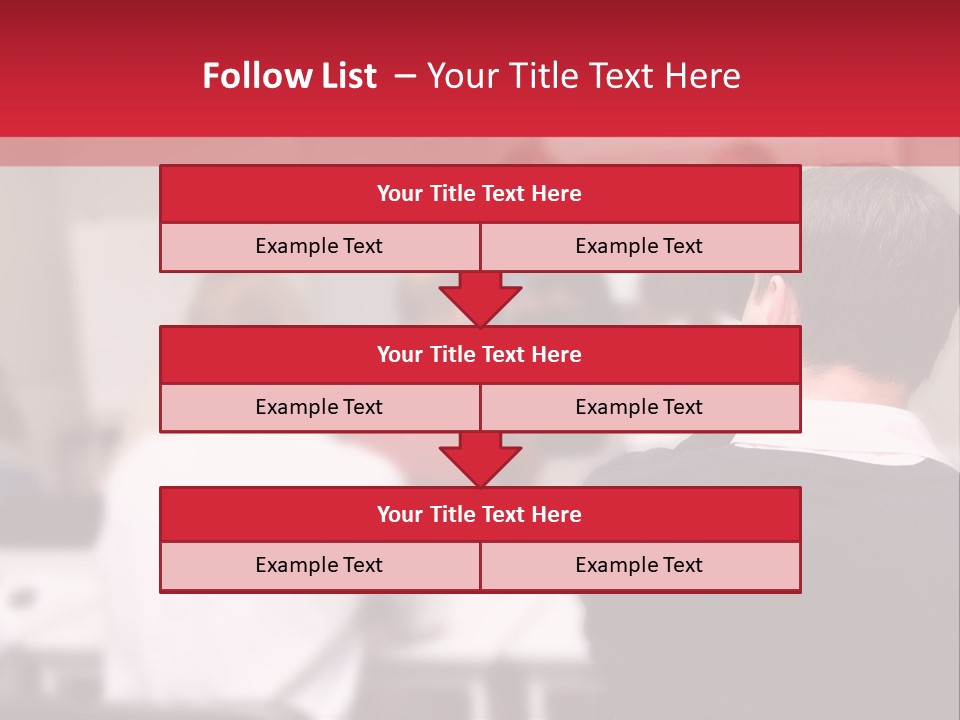 A Group Of People In A Conference Room PowerPoint Template