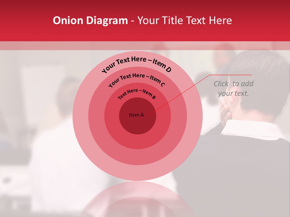 A Group Of People In A Conference Room PowerPoint Template
