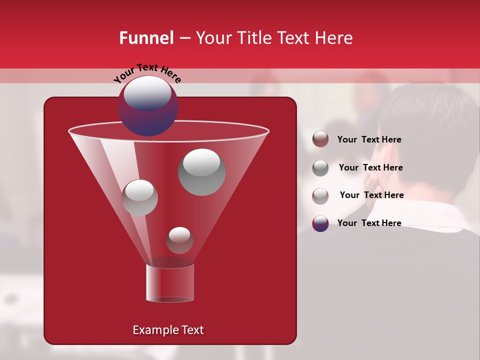 A Group Of People In A Conference Room PowerPoint Template
