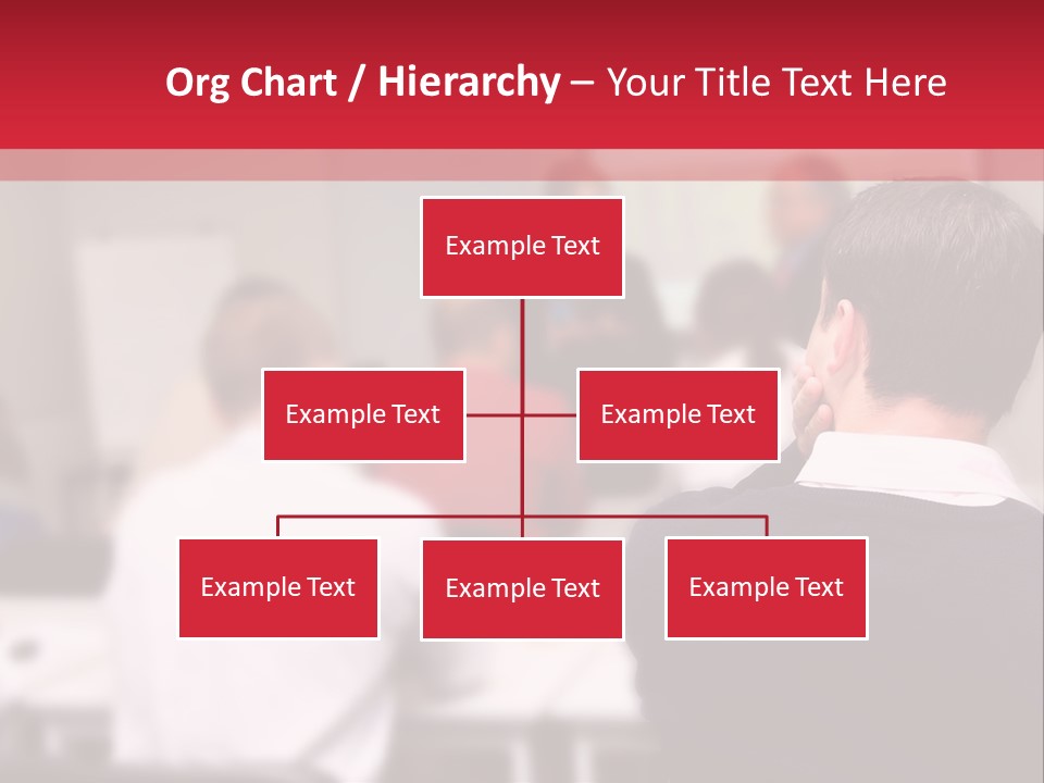 A Group Of People In A Conference Room PowerPoint Template
