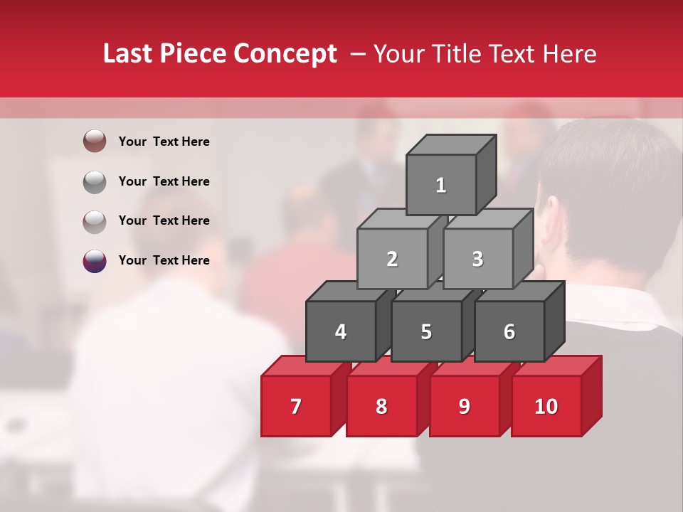 A Group Of People In A Conference Room PowerPoint Template