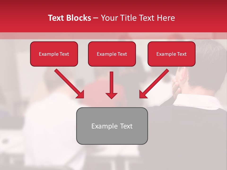 A Group Of People In A Conference Room PowerPoint Template
