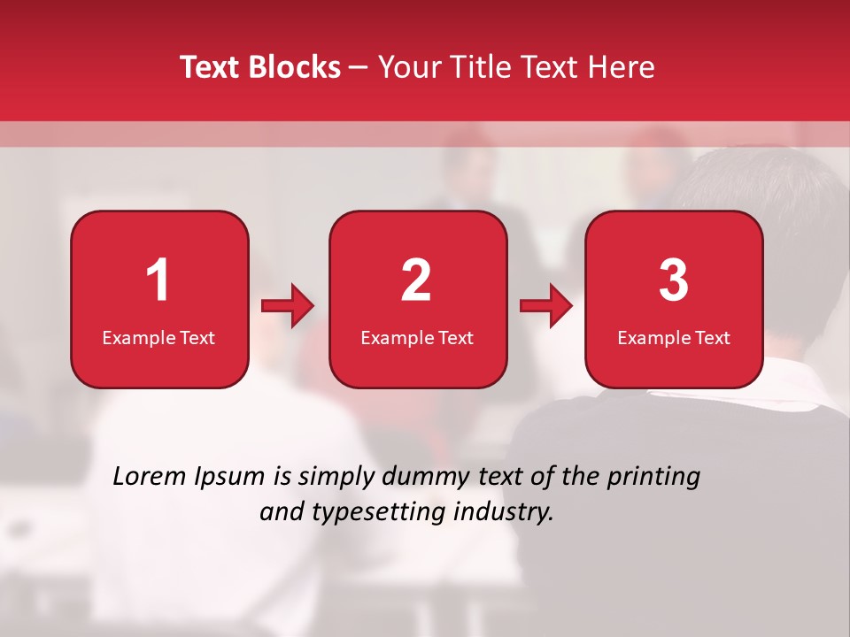 A Group Of People In A Conference Room PowerPoint Template
