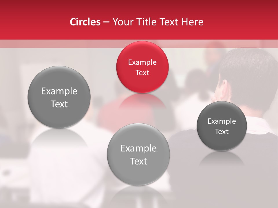 A Group Of People In A Conference Room PowerPoint Template