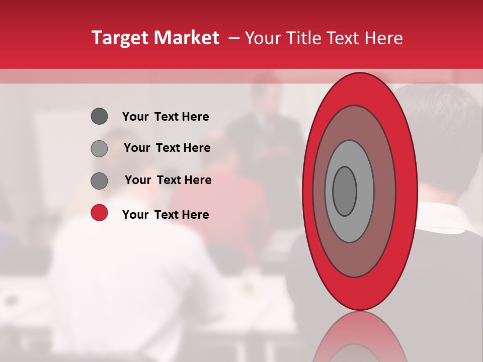 A Group Of People In A Conference Room PowerPoint Template