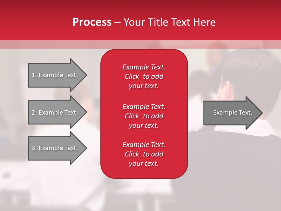 A Group Of People In A Conference Room PowerPoint Template