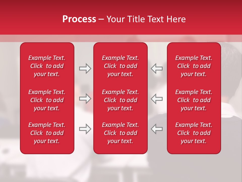 A Group Of People In A Conference Room PowerPoint Template