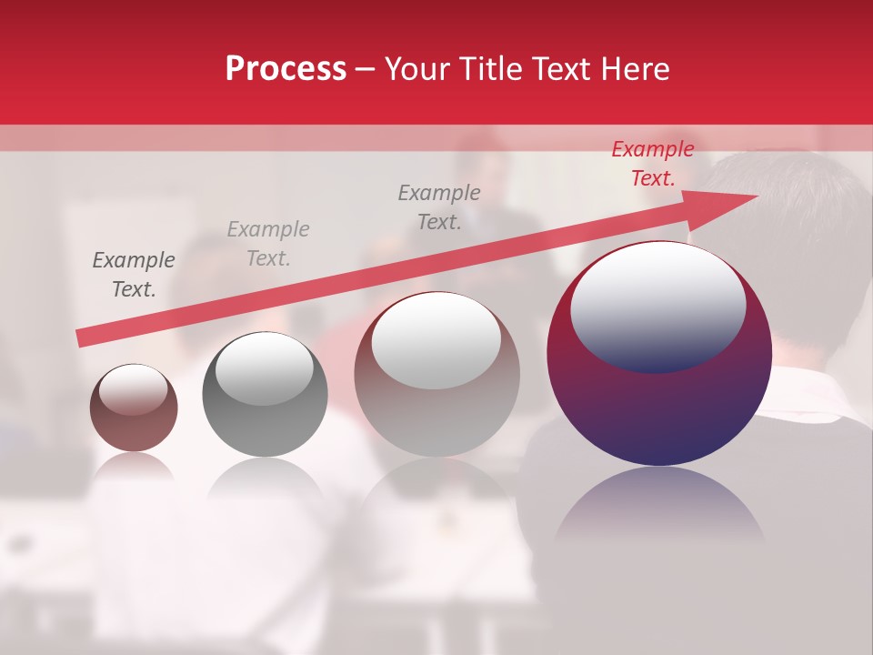 A Group Of People In A Conference Room PowerPoint Template