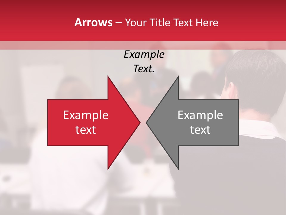 A Group Of People In A Conference Room PowerPoint Template