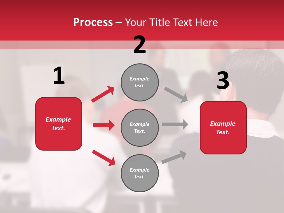 A Group Of People In A Conference Room PowerPoint Template