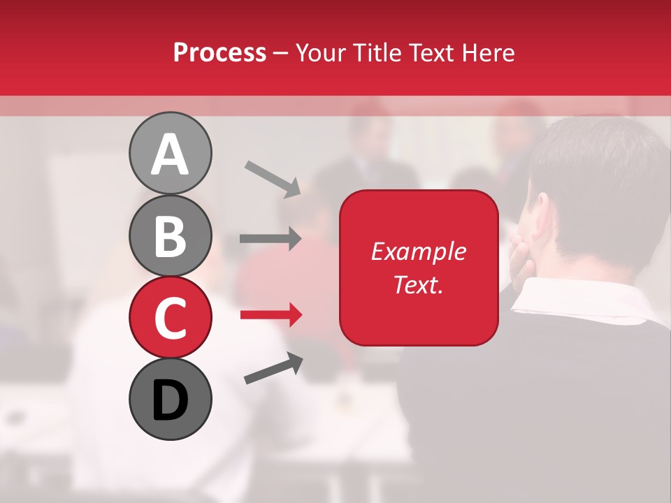 A Group Of People In A Conference Room PowerPoint Template