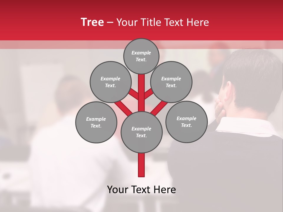 A Group Of People In A Conference Room PowerPoint Template