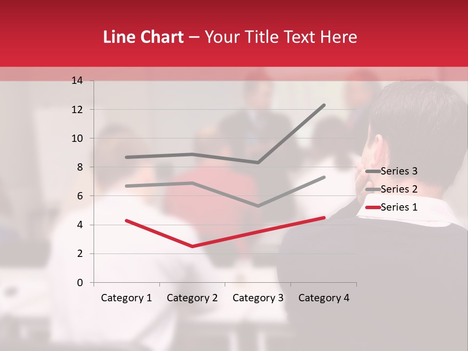 A Group Of People In A Conference Room PowerPoint Template
