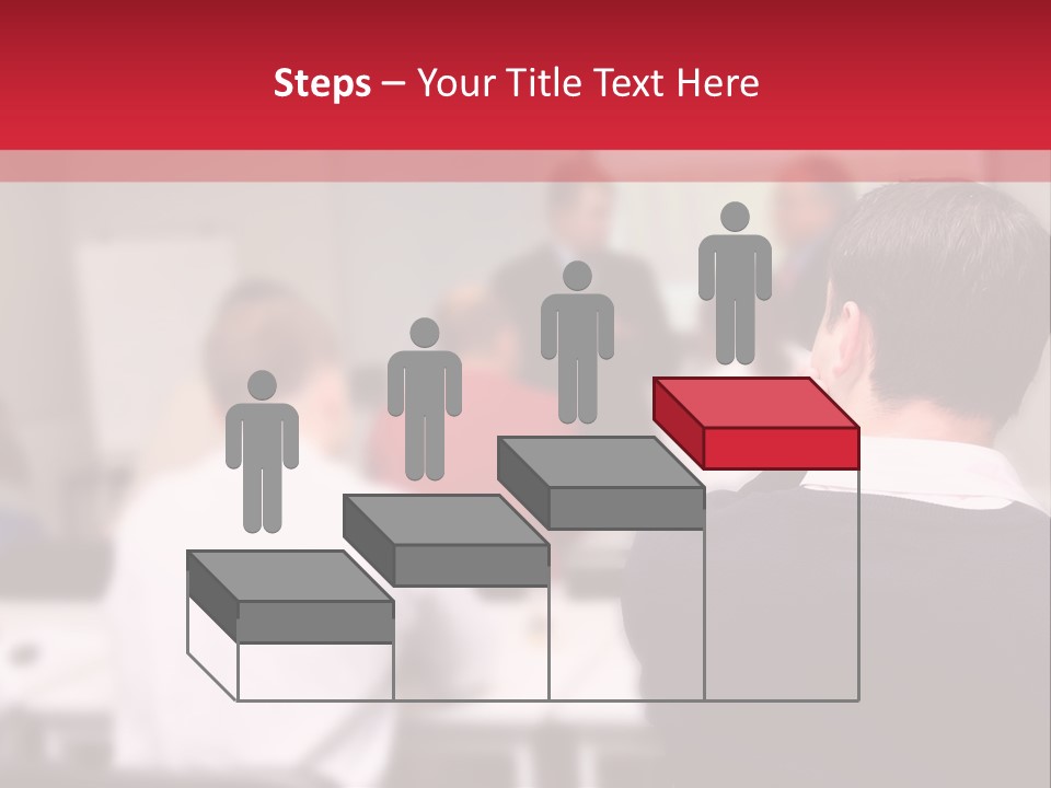 A Group Of People In A Conference Room PowerPoint Template