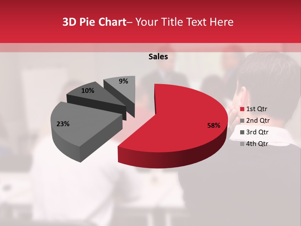 A Group Of People In A Conference Room PowerPoint Template