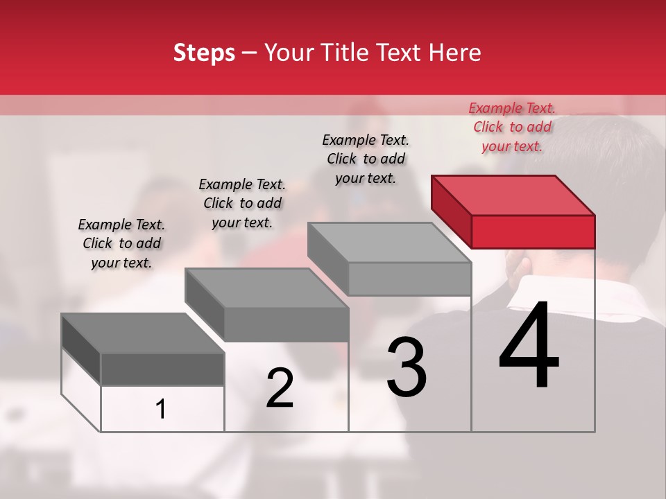 A Group Of People In A Conference Room PowerPoint Template