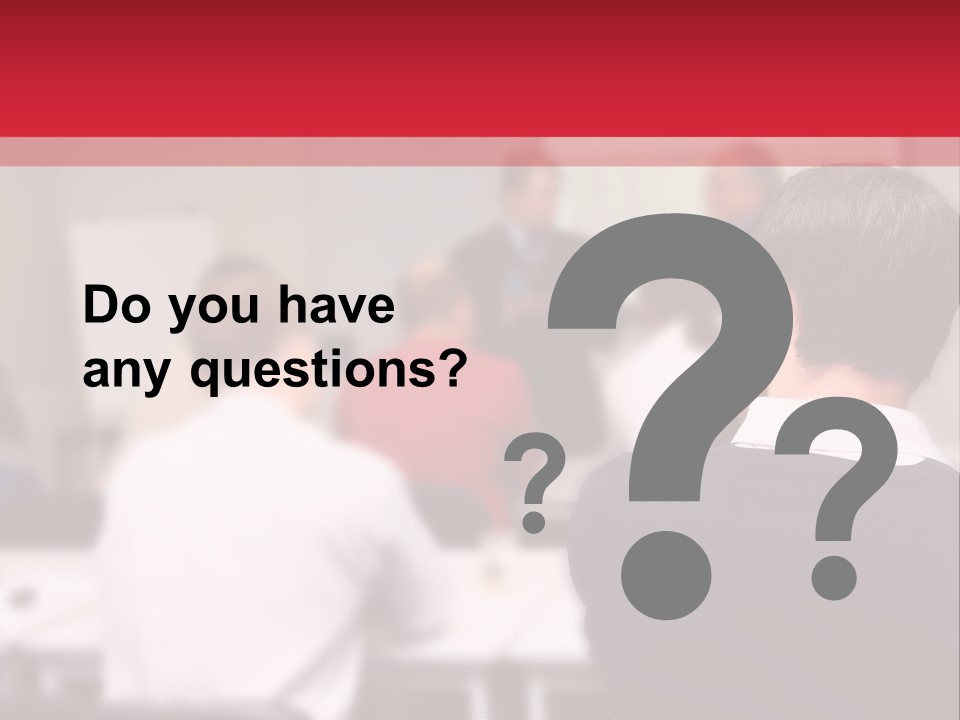 A Group Of People In A Conference Room PowerPoint Template