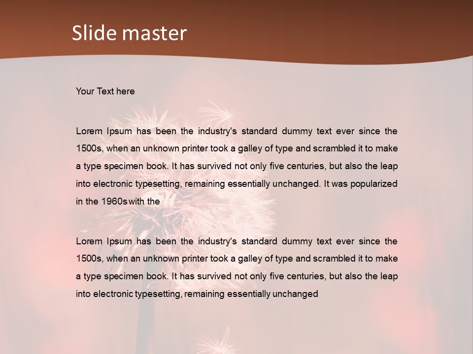 A Dandelion Powerpoint Presentation Is Shown PowerPoint Template