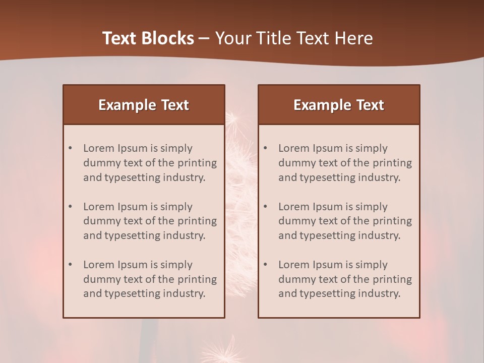A Dandelion Powerpoint Presentation Is Shown PowerPoint Template
