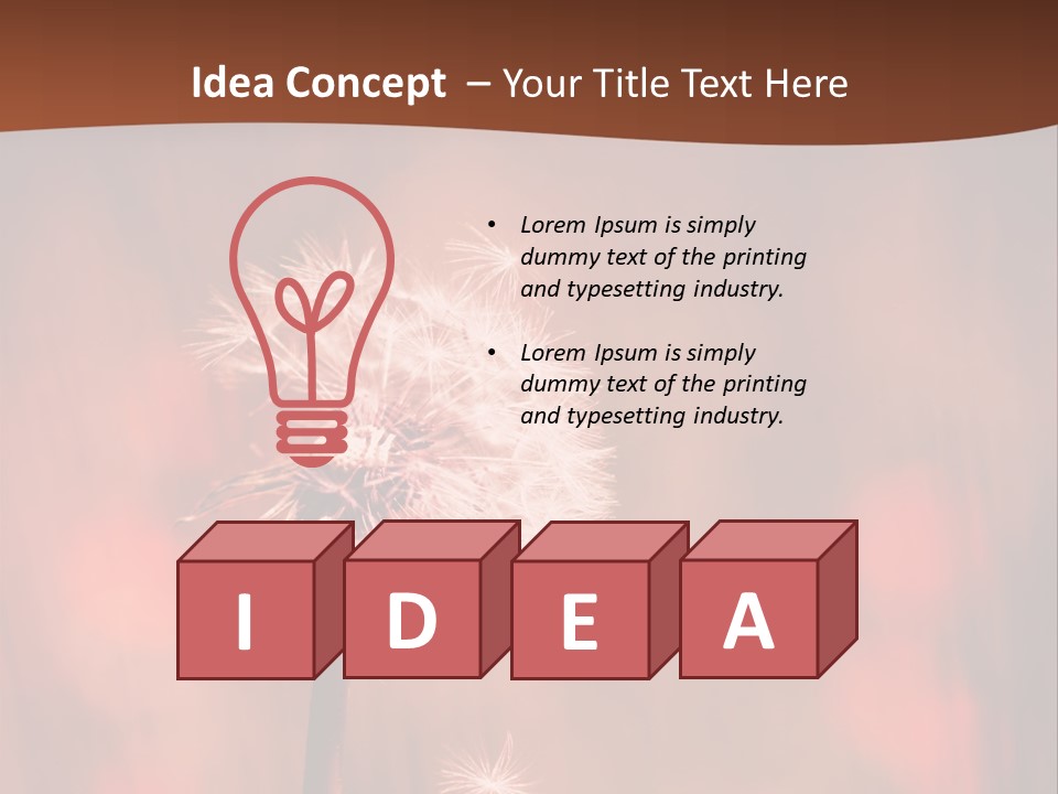 A Dandelion Powerpoint Presentation Is Shown PowerPoint Template